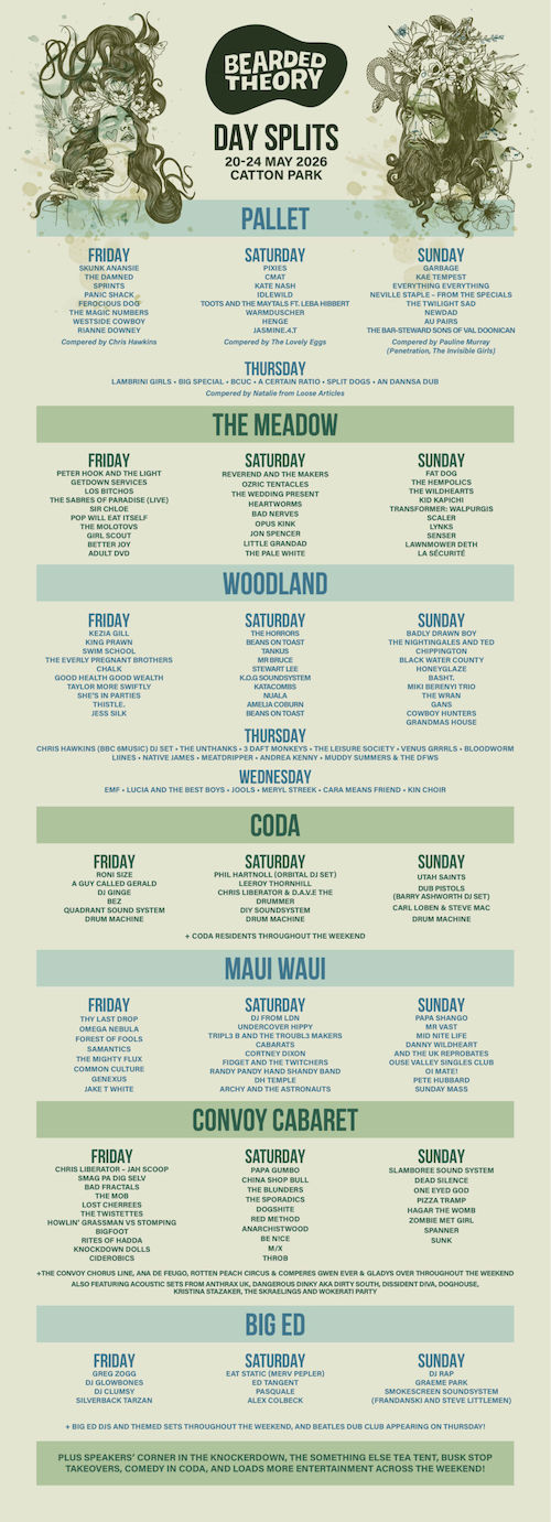 Bearded Theory's Spring Gathering festival poster