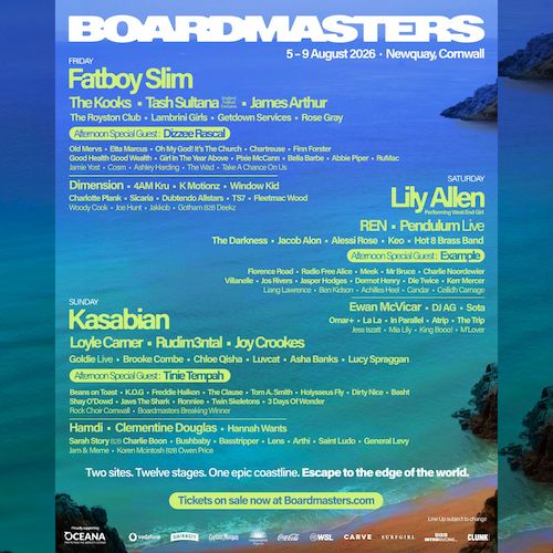 Boardmasters festival poster