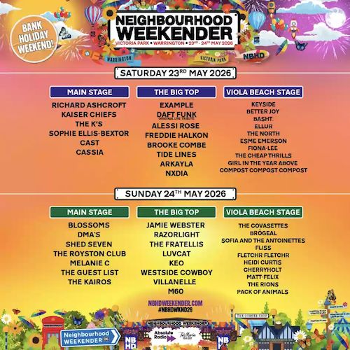 Neighbourhood Weekender festival poster