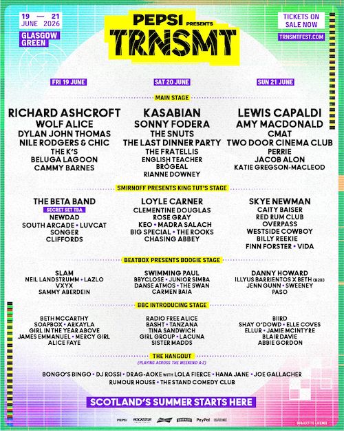 TRNSMT Festival festival poster