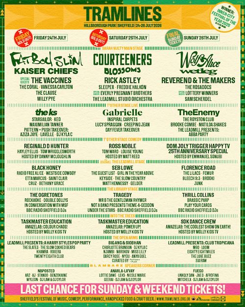 Tramlines Festival festival poster