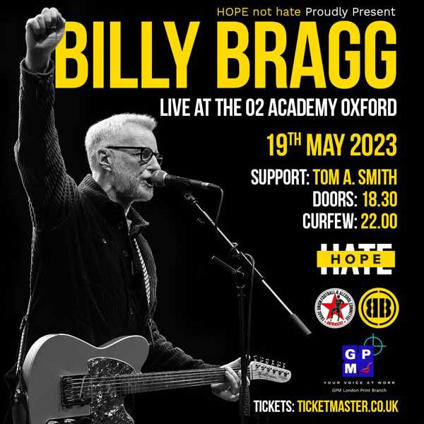 Billy Bragg - 'HOPE not hate' show announced